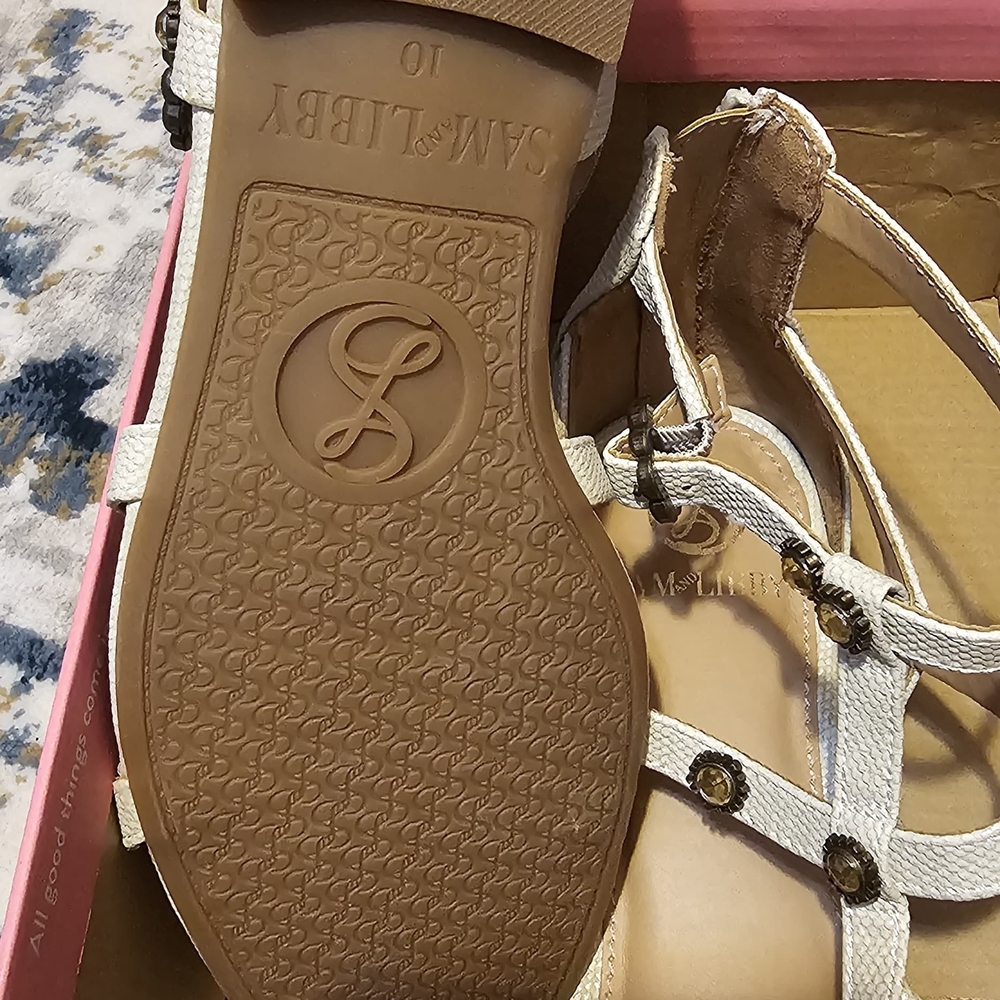 Sam Edelman Women's White Strappy Sandals